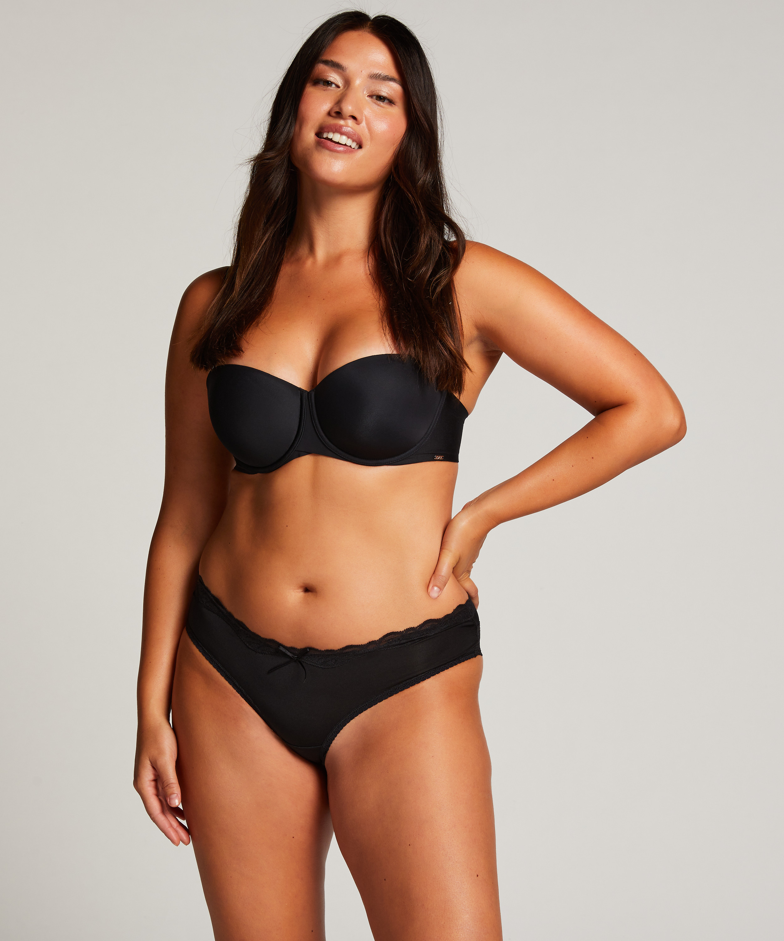 Brazilian-trosa i mikrofiber, Svart, main