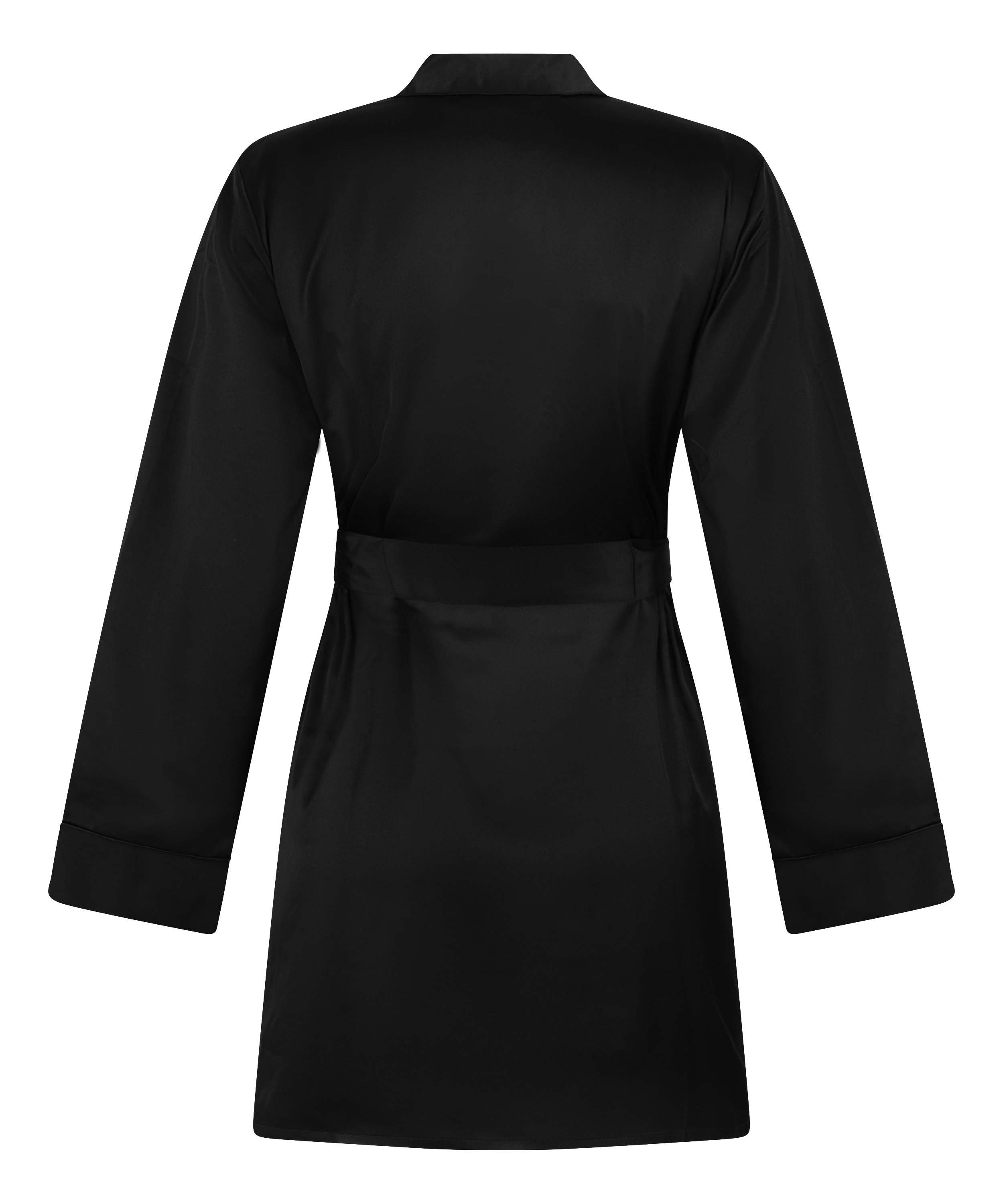 Kimono Satin, Svart, main