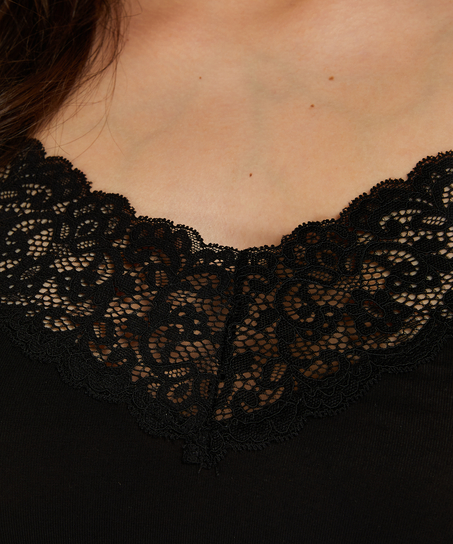 Topp A-line Jersey, Svart