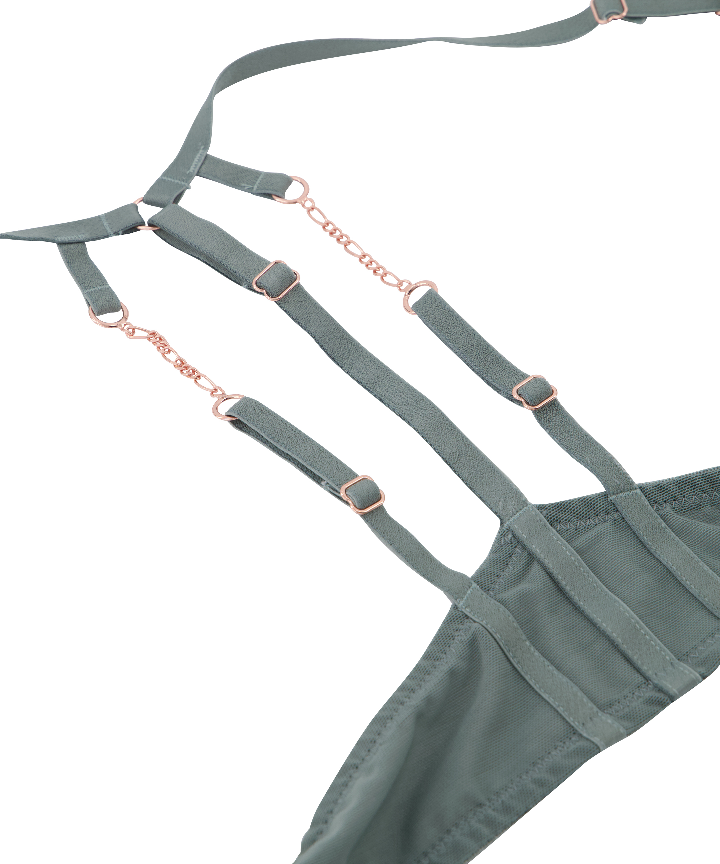 Formpressad push-up bygel-bh Nicole, Grön, main