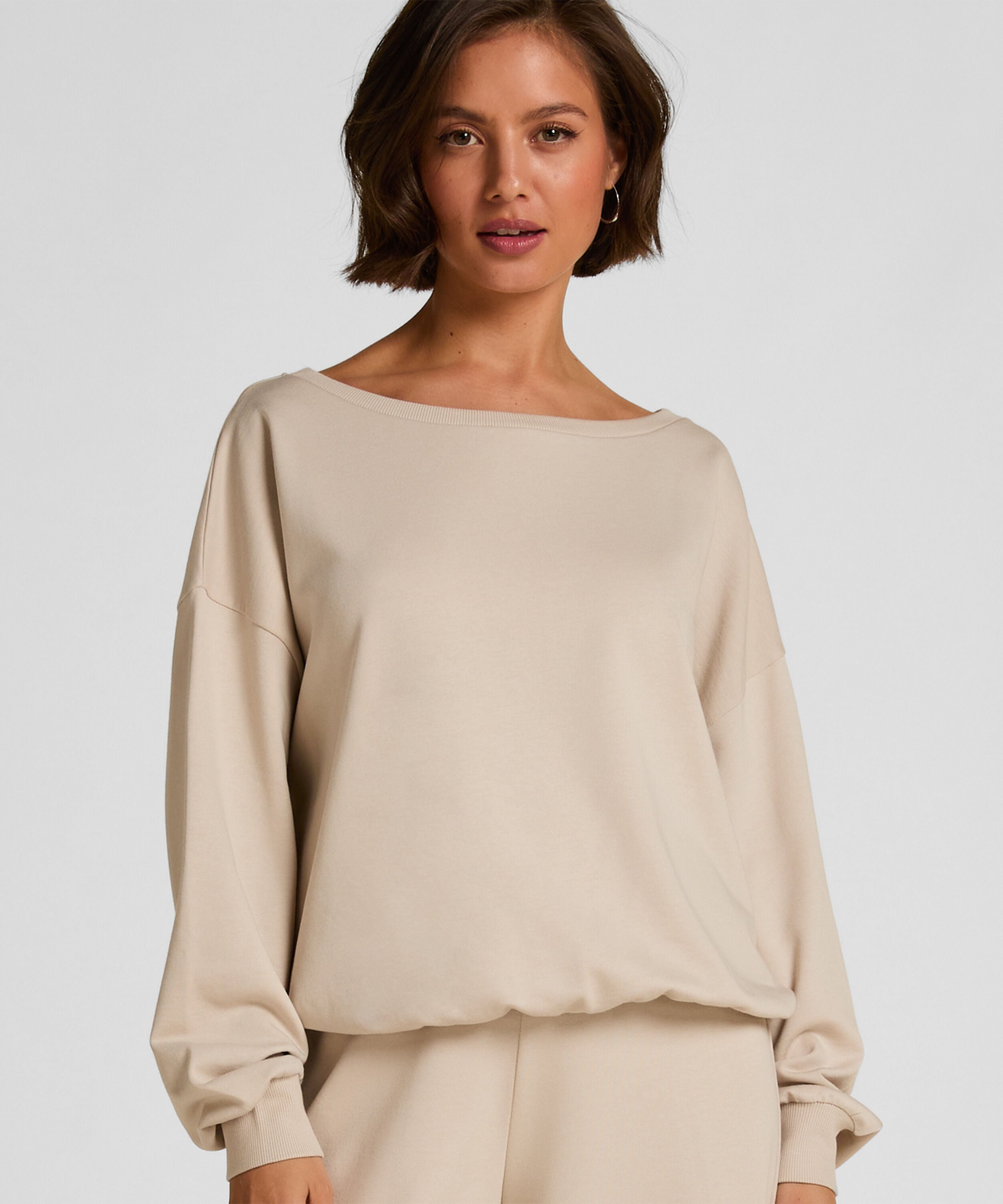 Boatneck Sweater Audrey, Grå Boatneck Sweater Audrey, Grå