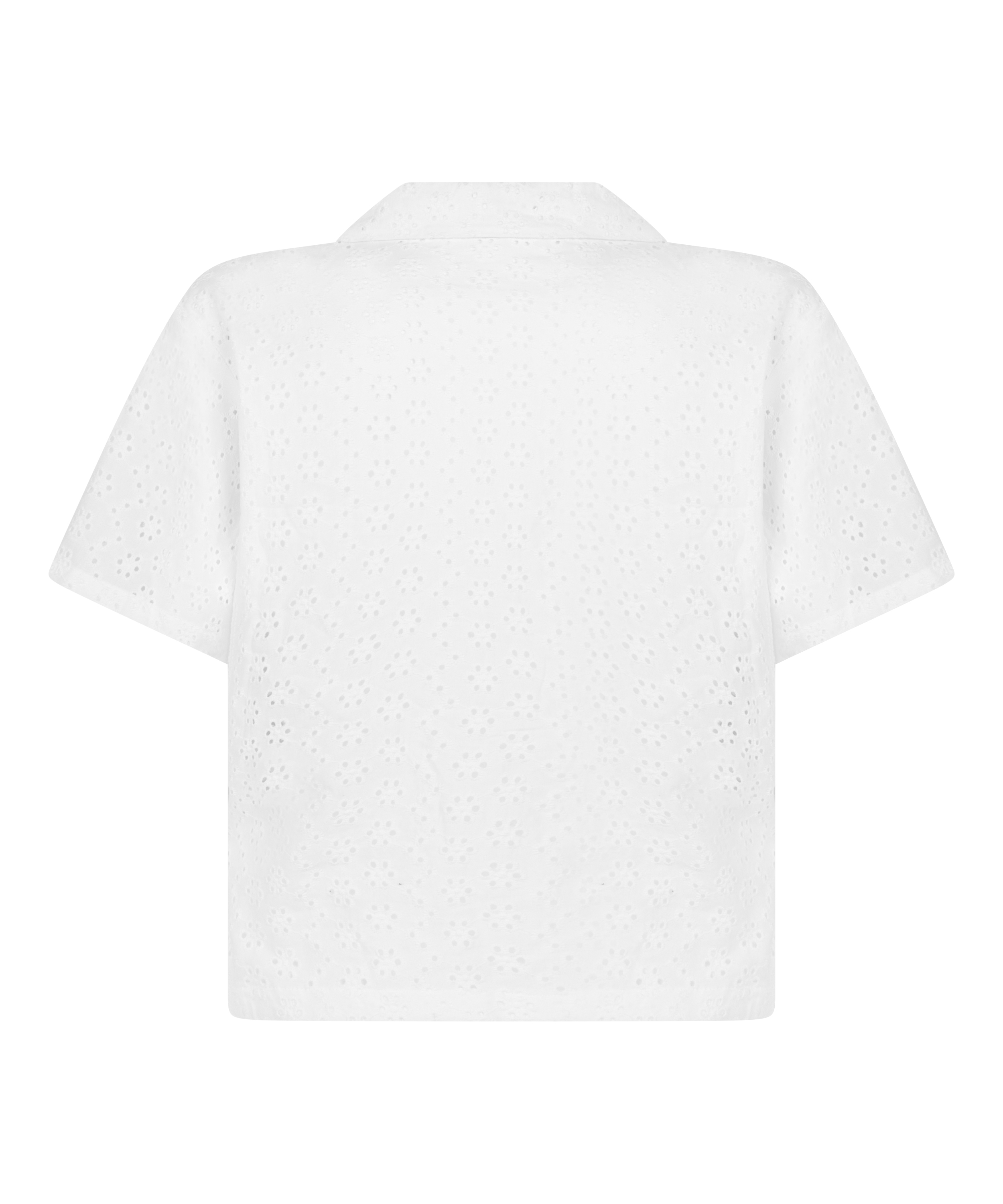 Skjorta broderie anglaise, Vit, main