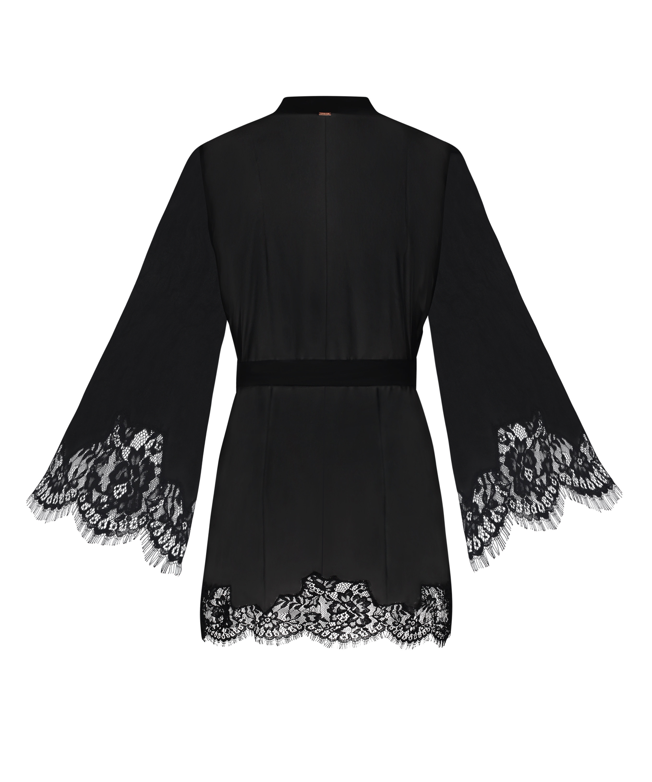 Kimono Satin, Svart, main