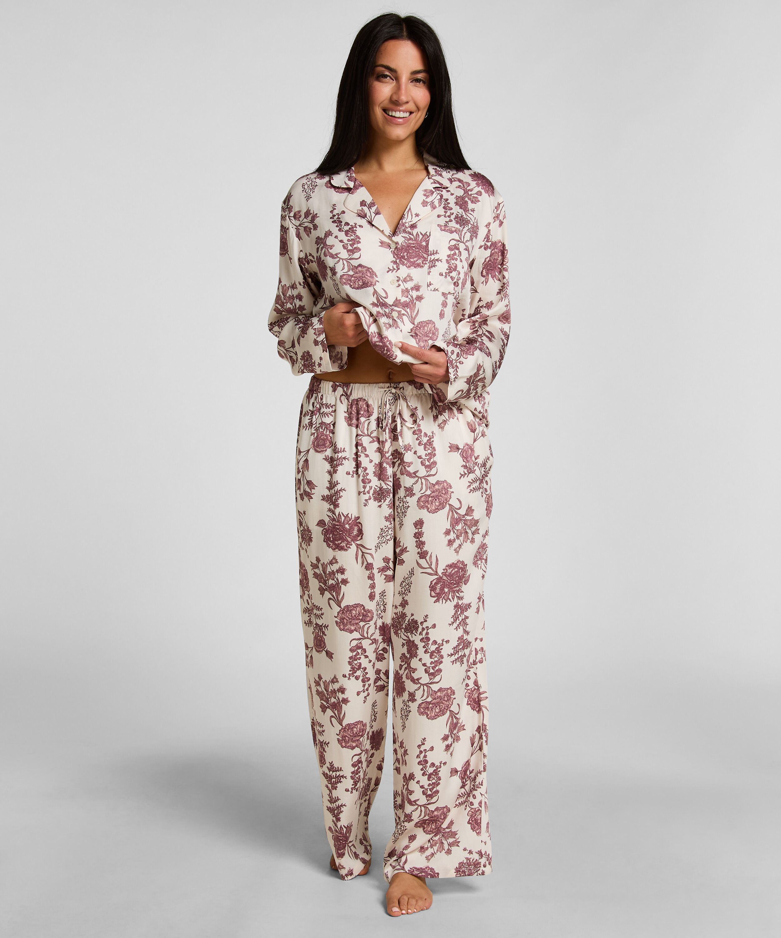 Velour Pyjamas Set, Beige