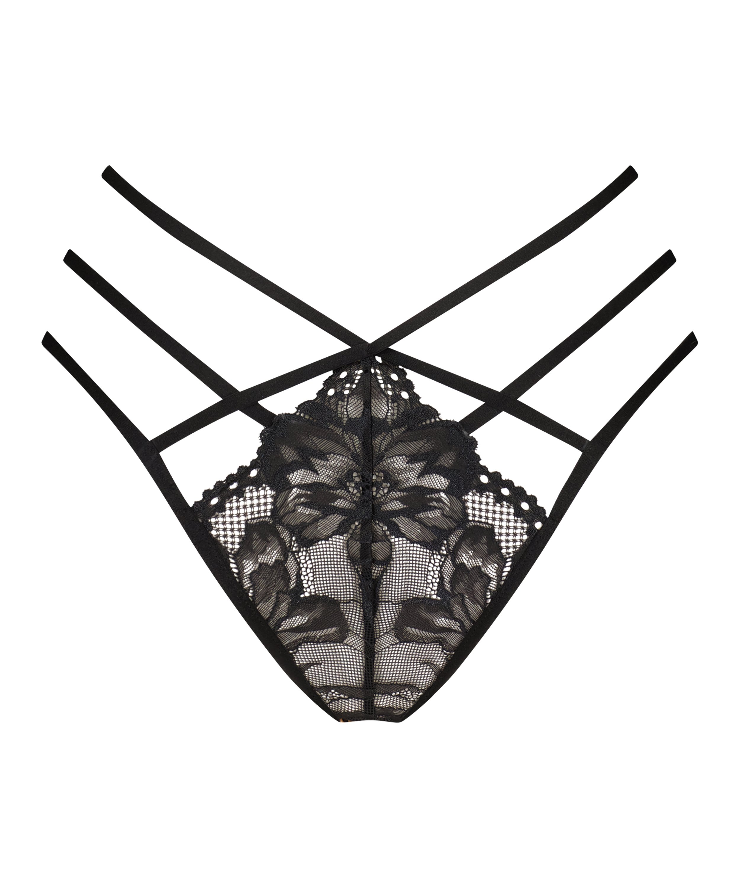 Brazilian-trosa med &ouml;ppen gren Ellie, Svart, main