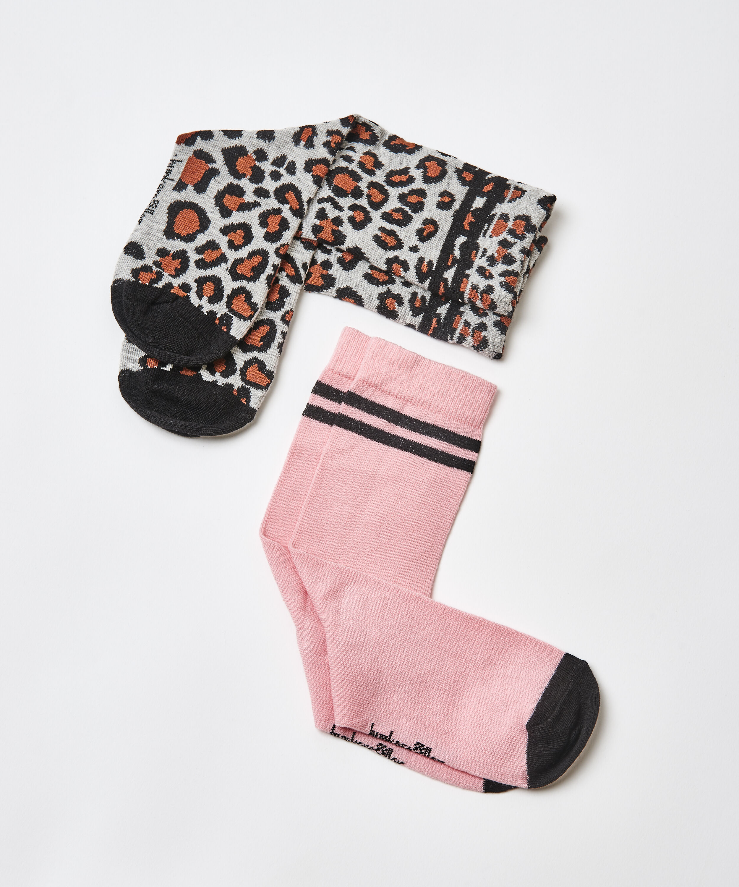 2 Par Bomullsstrumpor, Gr&aring;