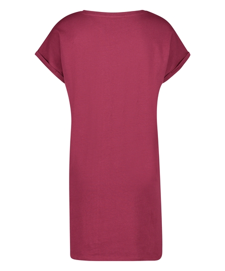 Nattlinne med rund halsringning, Röd