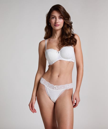 Extra l&aring;g stringtrosa Madison, Vit