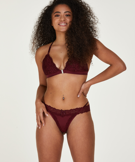 Willow låg stringtrosa, röd