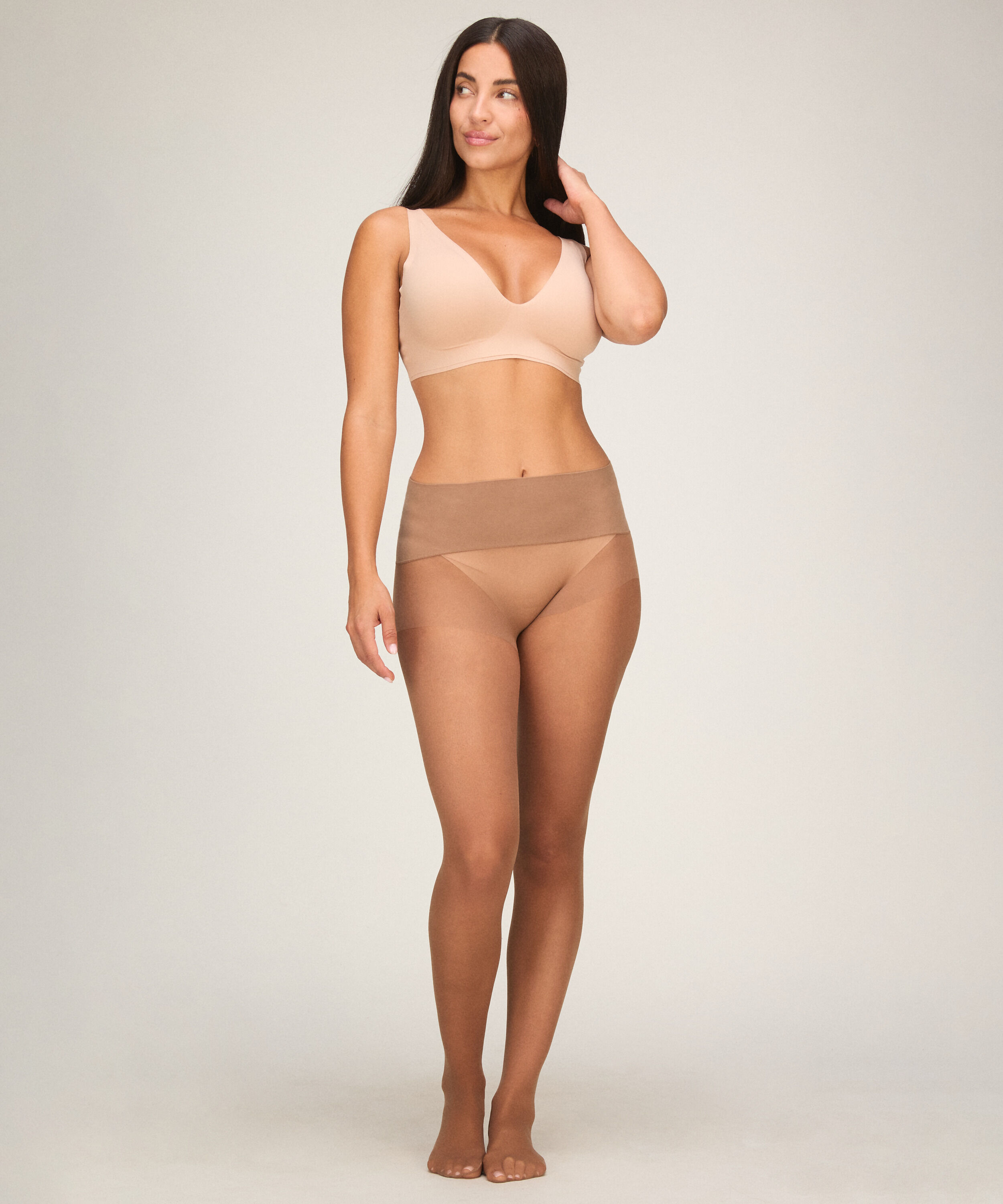 Tight 20 Denier Seamless Velvet Touch, Brun