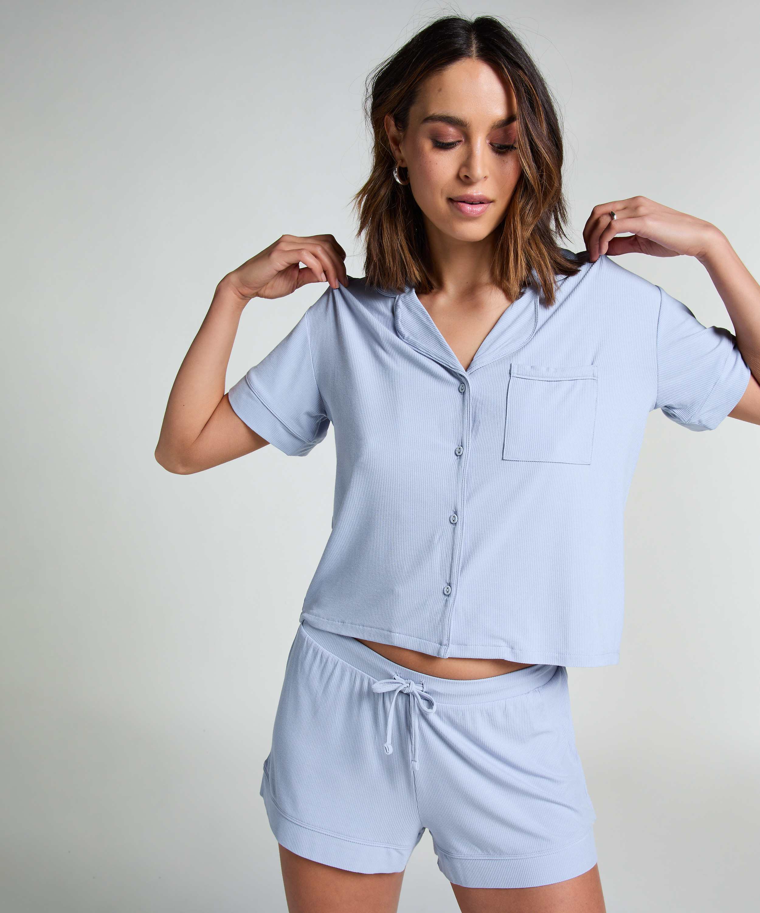 Kortärmad jerseyjacka Essential, Blå, main