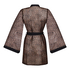 Kimono i leopard-mesh, Svart