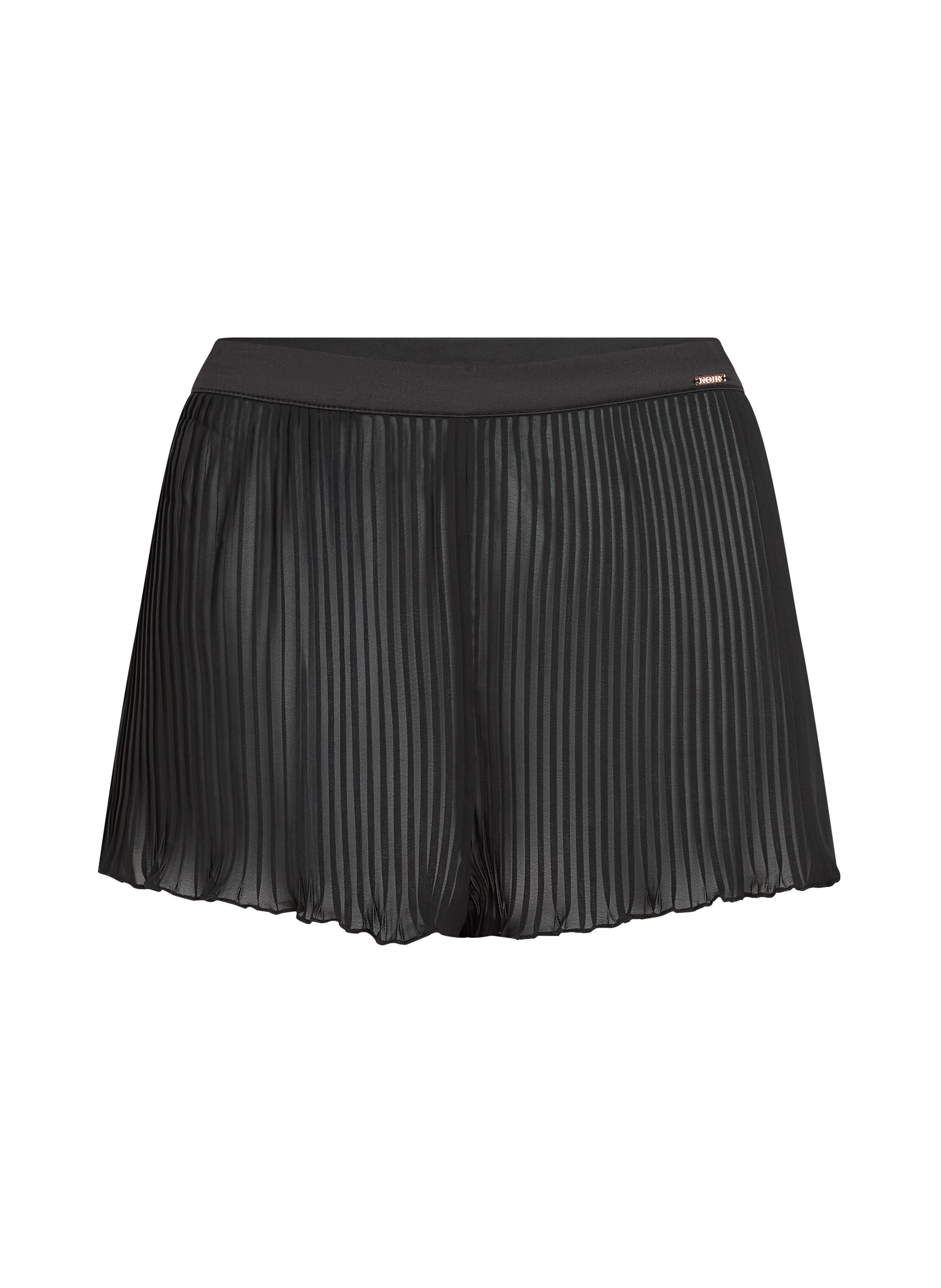 Plisse shorts, Svart