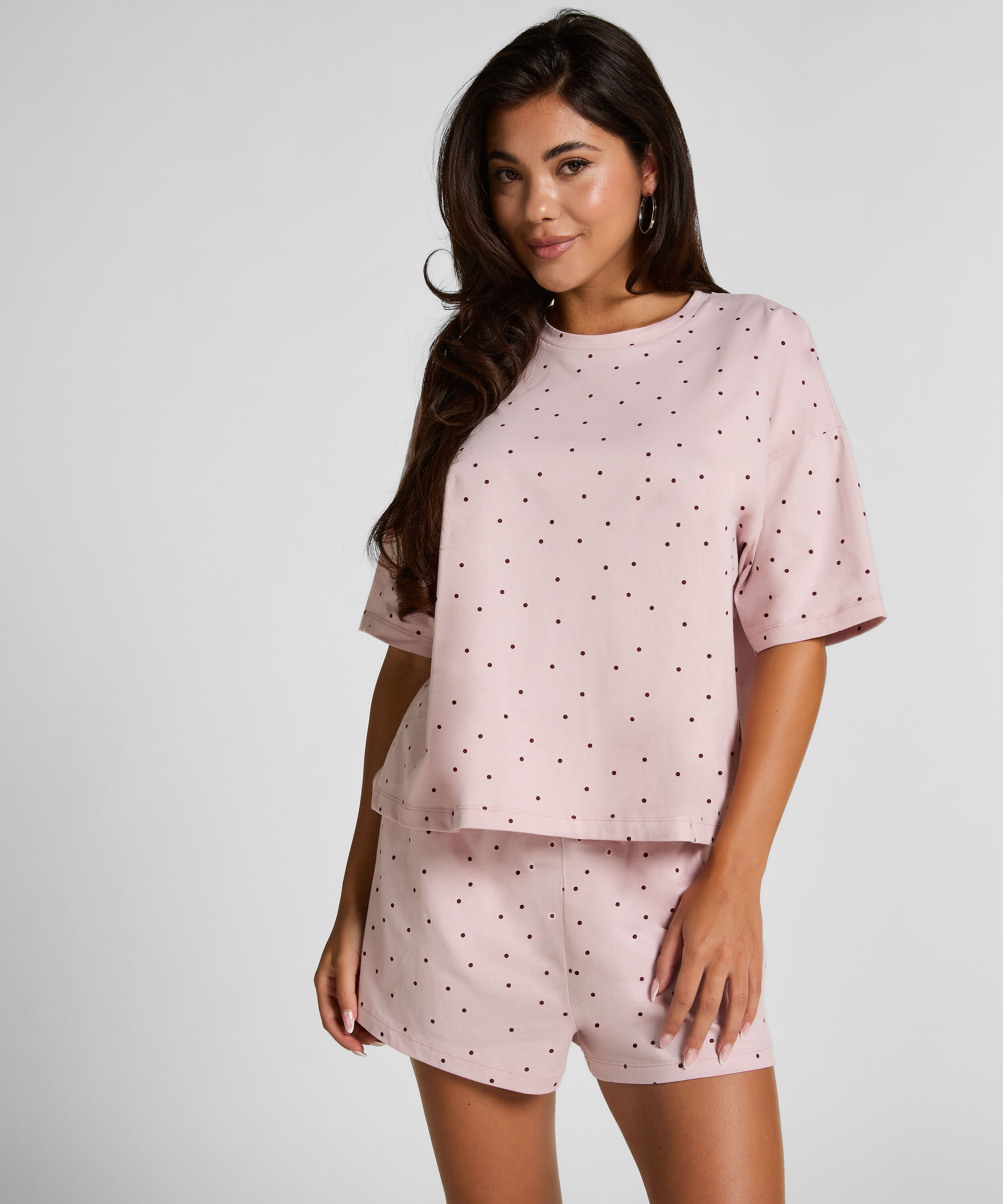 Pyjama Set Cotton Jersey Short, Lila