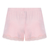 Velour- och spetsshort, Rosa