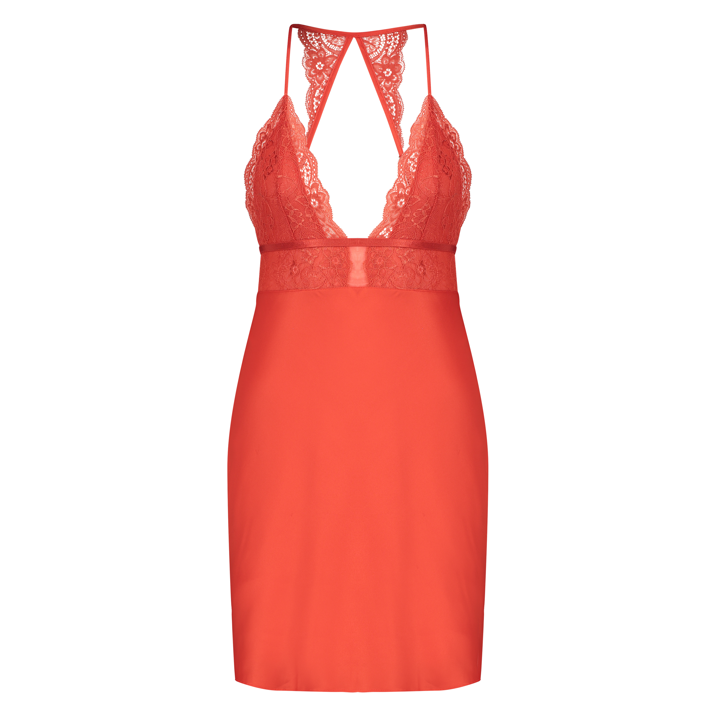 Underkl&auml;nning i satin och spets, R&ouml;d, main