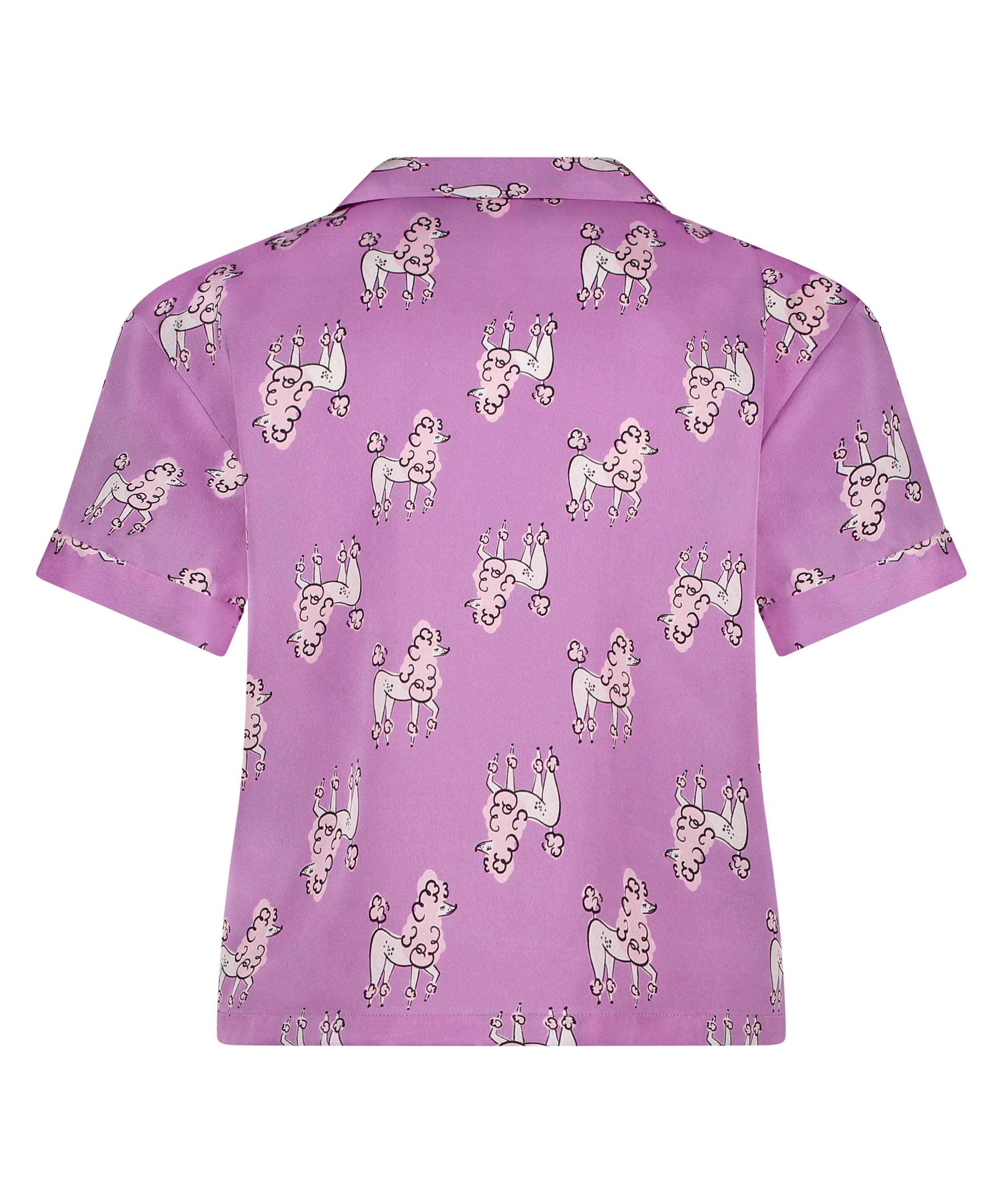 Kort&auml;rmad jacka i Satin, Lila, main