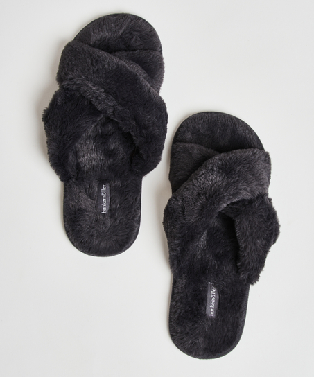 Cross Straps Indoor Sandal, Grå