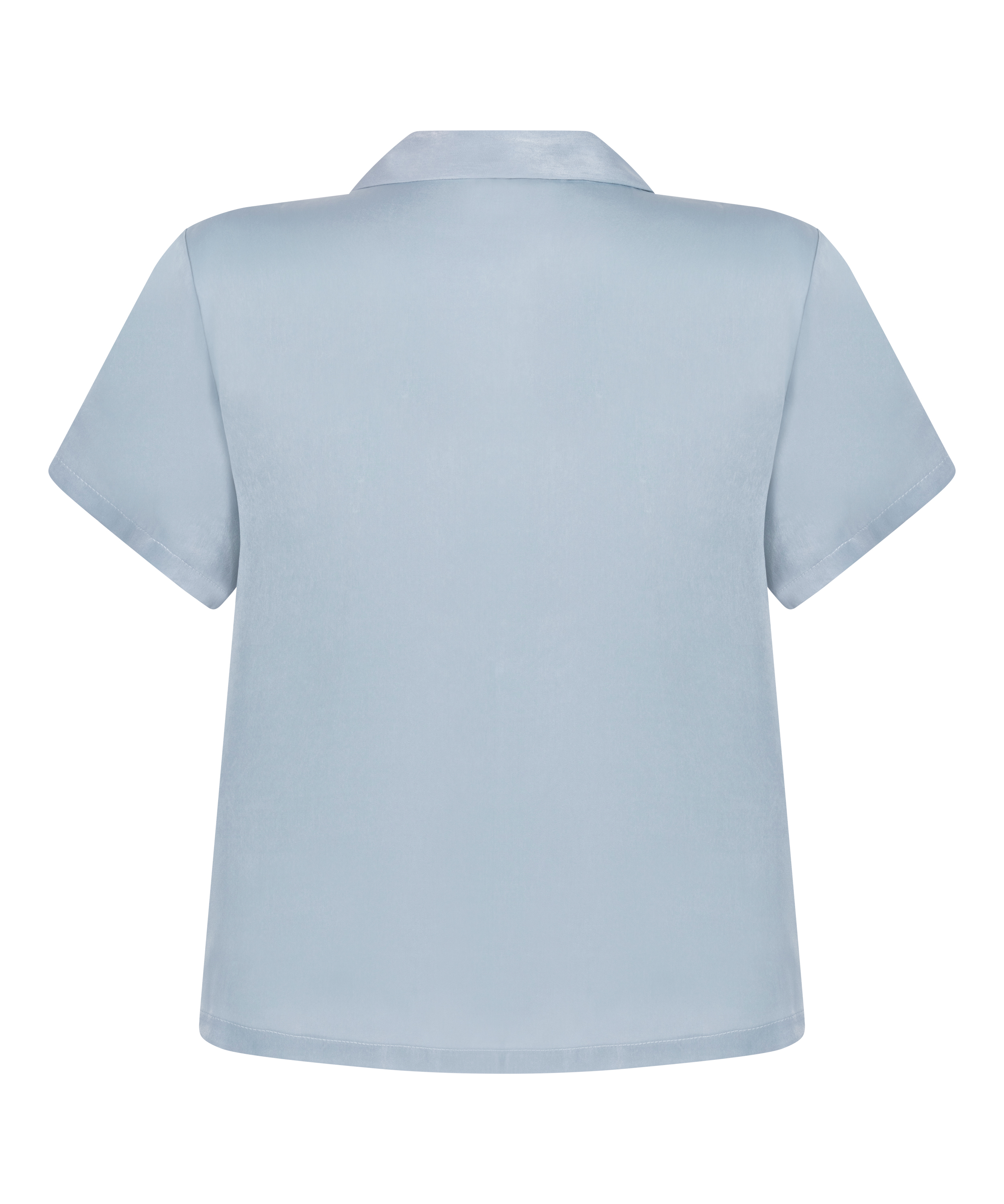 Kort&auml;rmad jacka i Satin, Bl&aring;, main