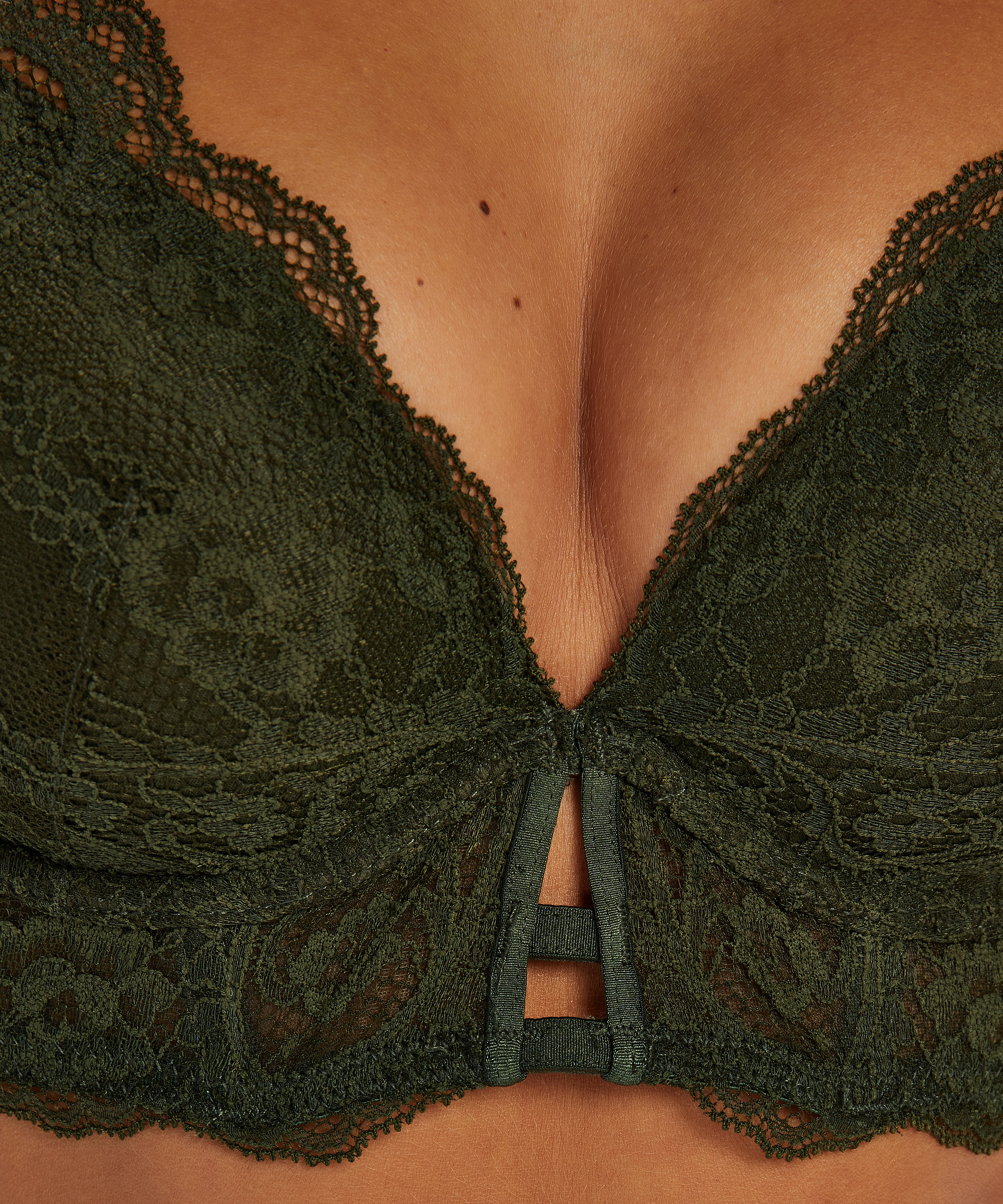 Ollie formpressad longline-bh med bygel, Gr&ouml;n, main