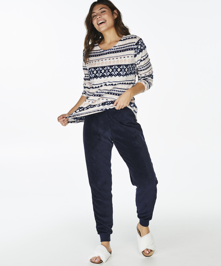 PJ Fleece Fairisle, Rosa