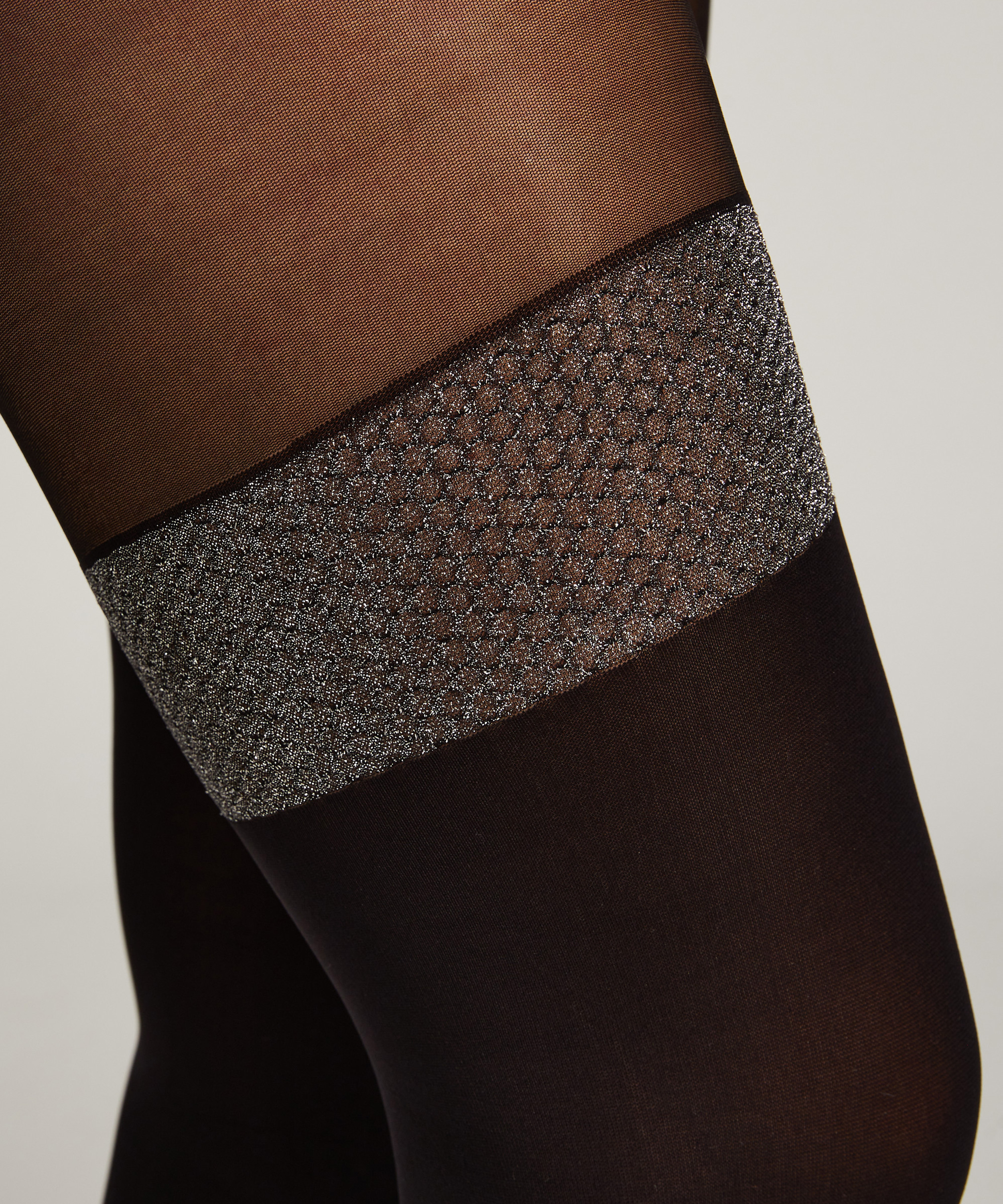 50 Denier tights lurex, Svart, main