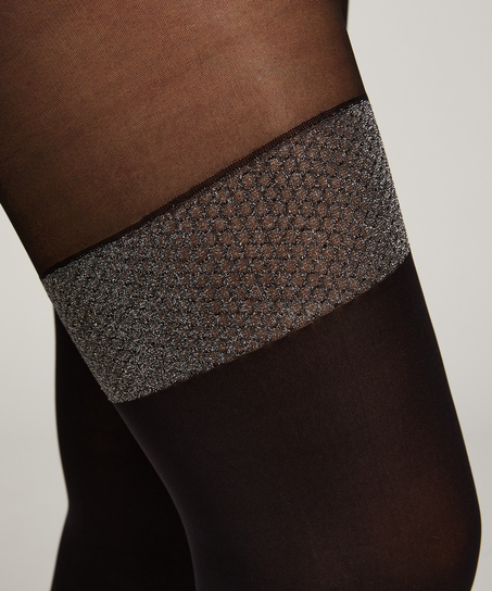 50 Denier tights lurex, Svart