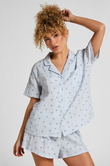 Hunkemöller Muslin-shorts Blå