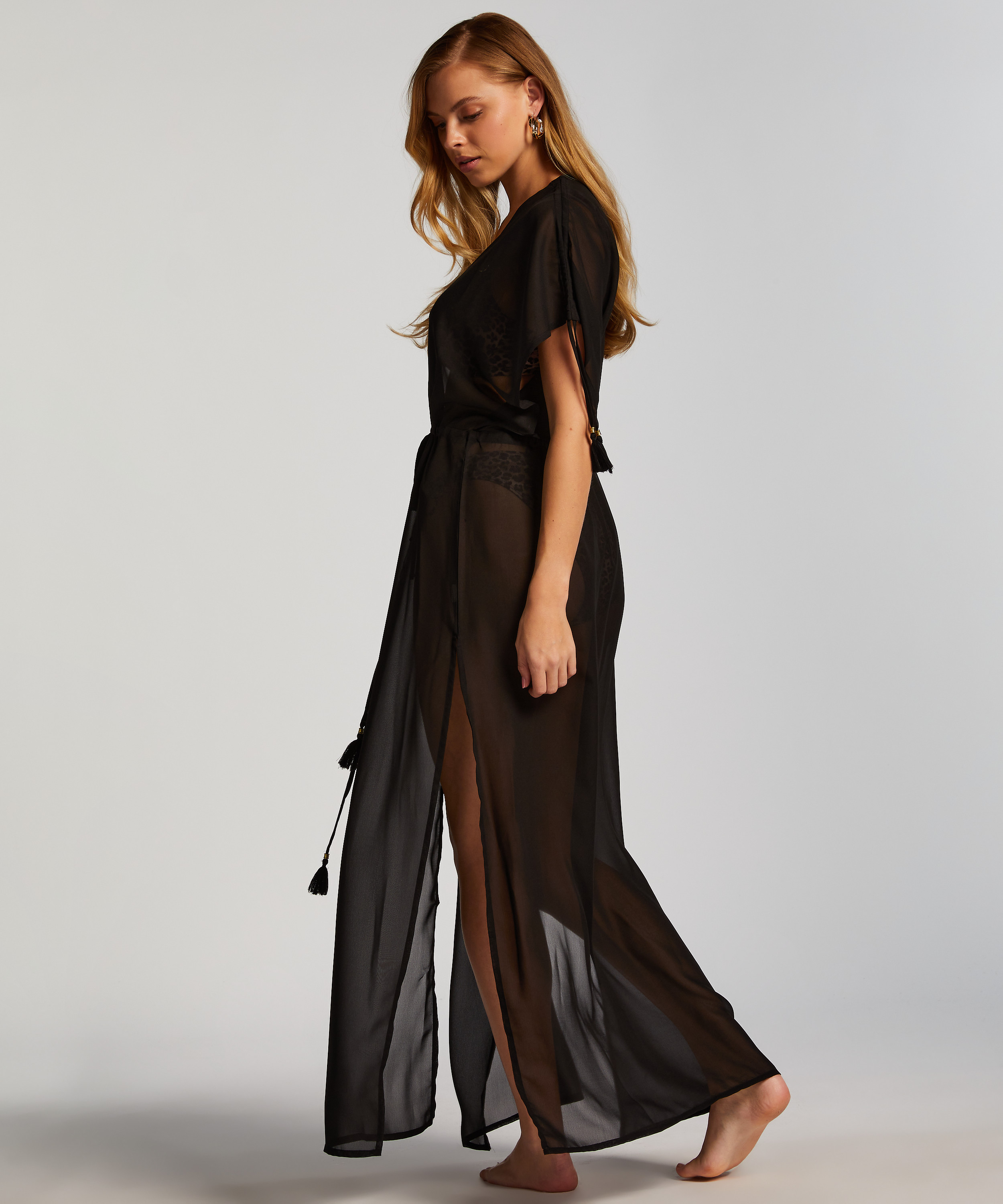 Sheer Kimono, Svart, main