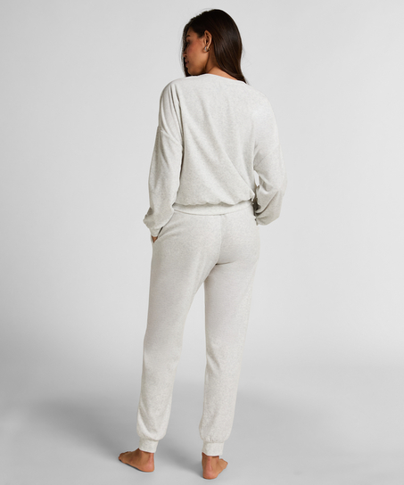 Velourjoggingbyxor, Gr&aring;