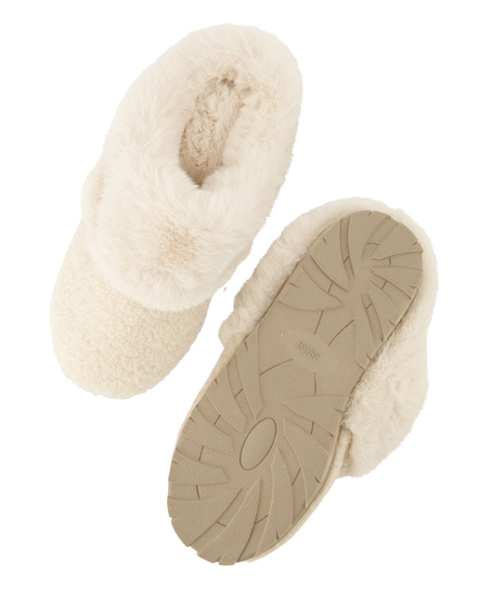 Teddy Mule Slipper, Vit