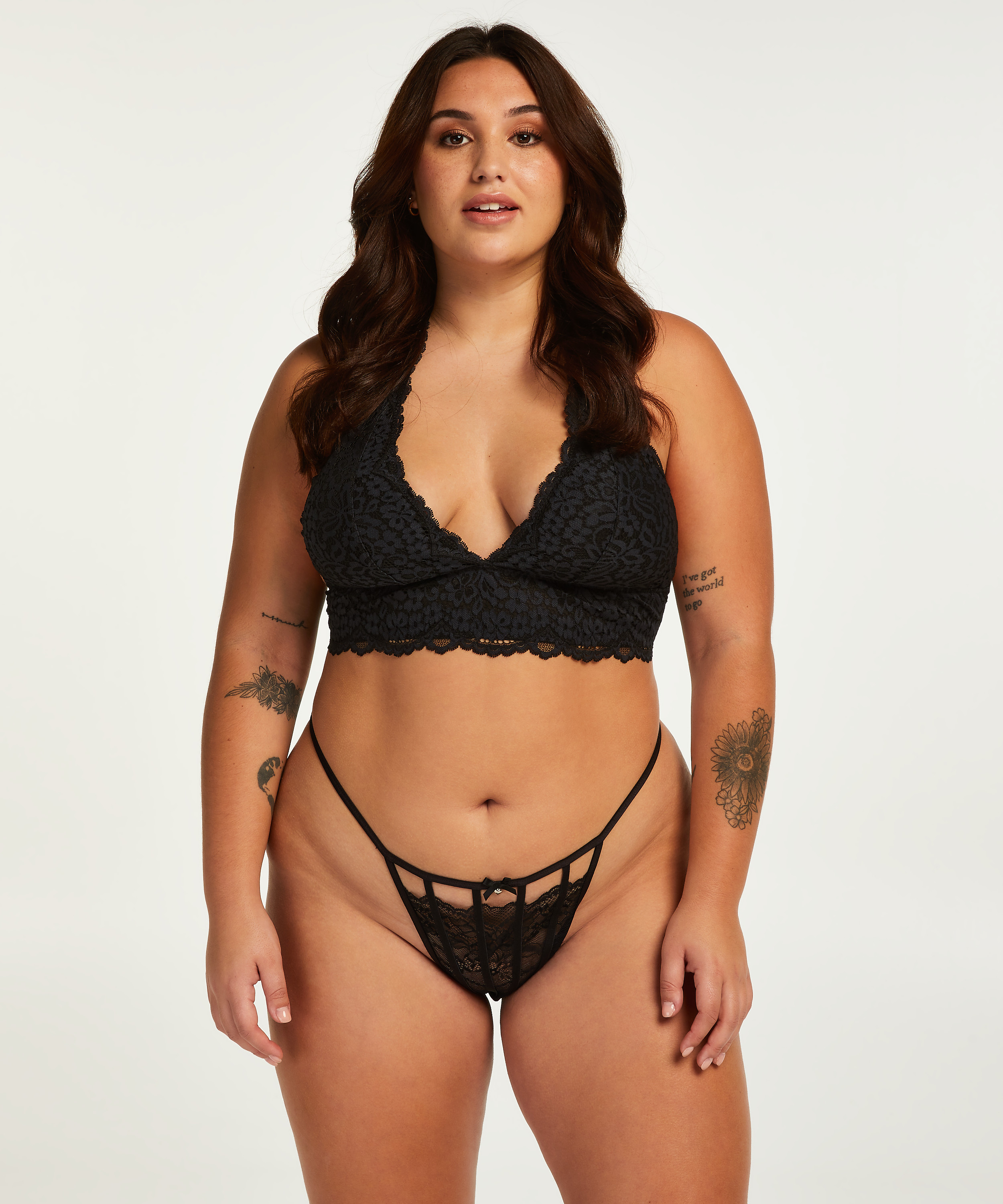 Bralette Rose, Svart, main