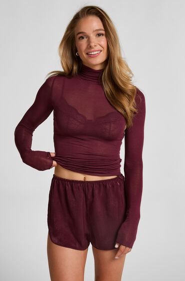 Hunkemöller Kort Satin Minimal Lila