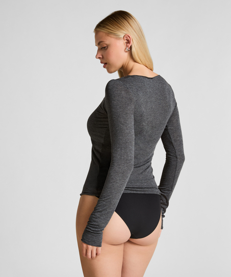 super soft cashmereblandad-topp med b&aring;thals, Gr&aring;