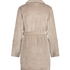 Ribbad badrock av fleece kort, Beige