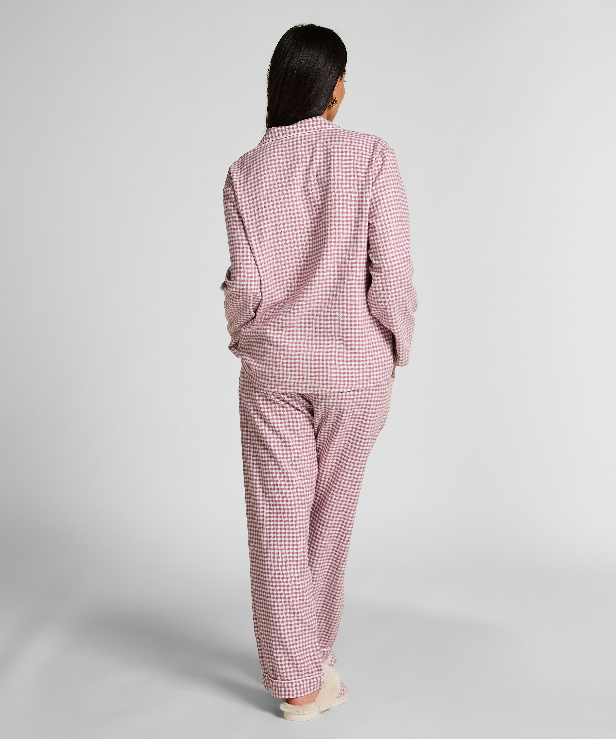 Pyjamasbyxori flanell, Lila, main