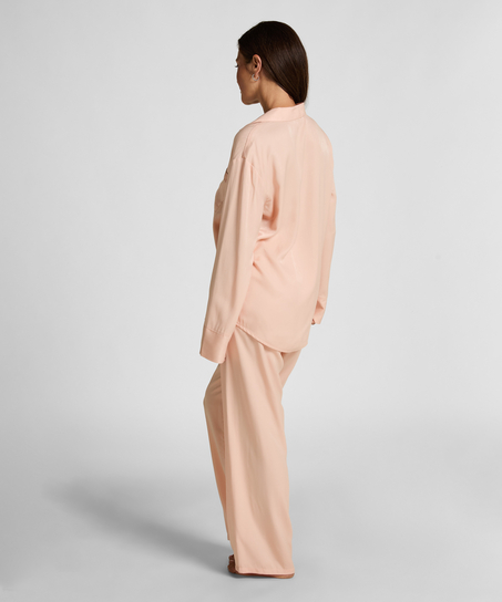 Långärmad jacka i satin Ayla, Rosa