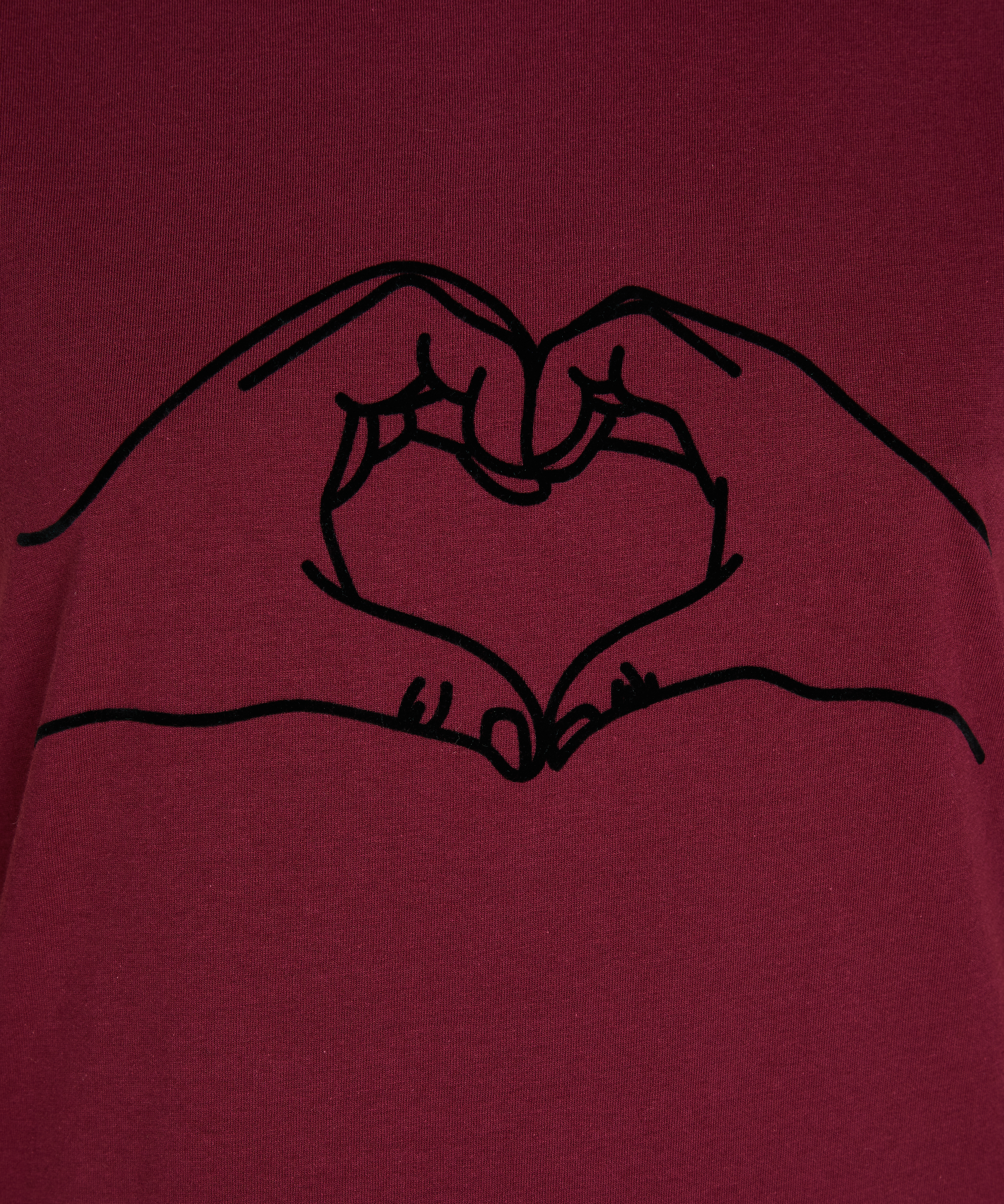 Nattlinne med rund halsringning, Röd, main