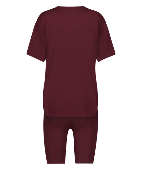 Biker  kort pyjamas-set, R&ouml;d