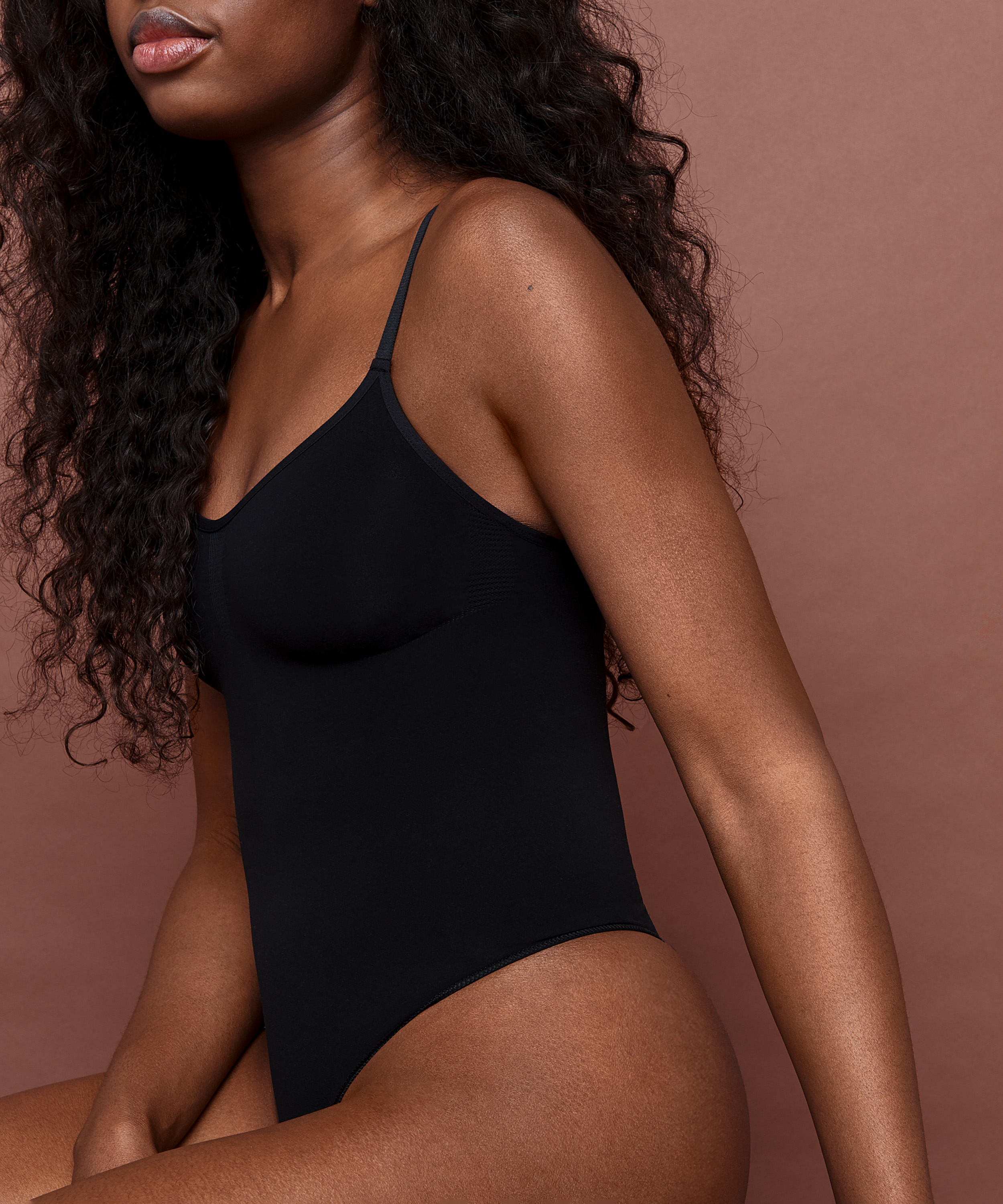 Sömlös förbättrande hög benkropp, Svart, main