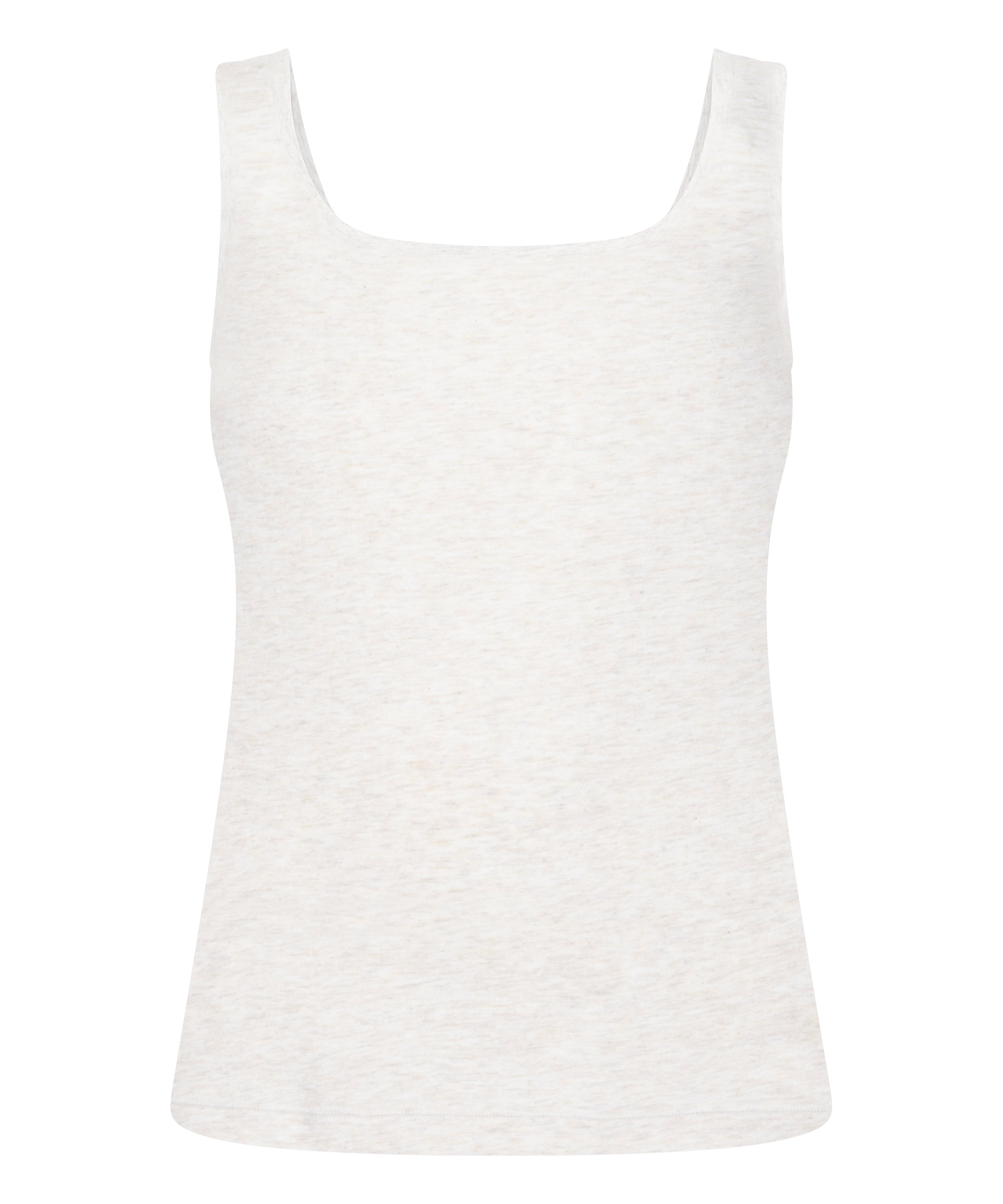 Singlet linne i mjuk bomull, Beige, main