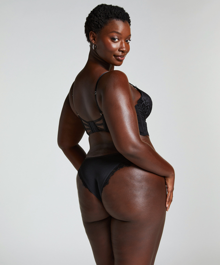 Formad longline push-up bygelbh Char, Svart