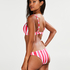 L&aring;g bikinitrosa Brazilian Candy Stripes, Rosa