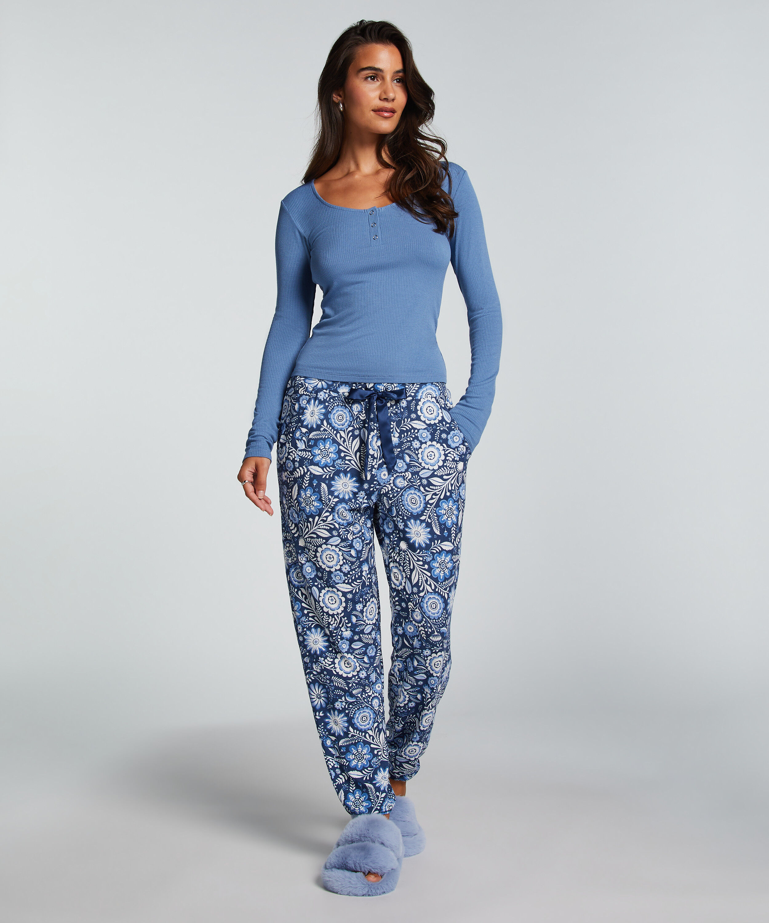 Pyjamasbyxa Jersey, Blå