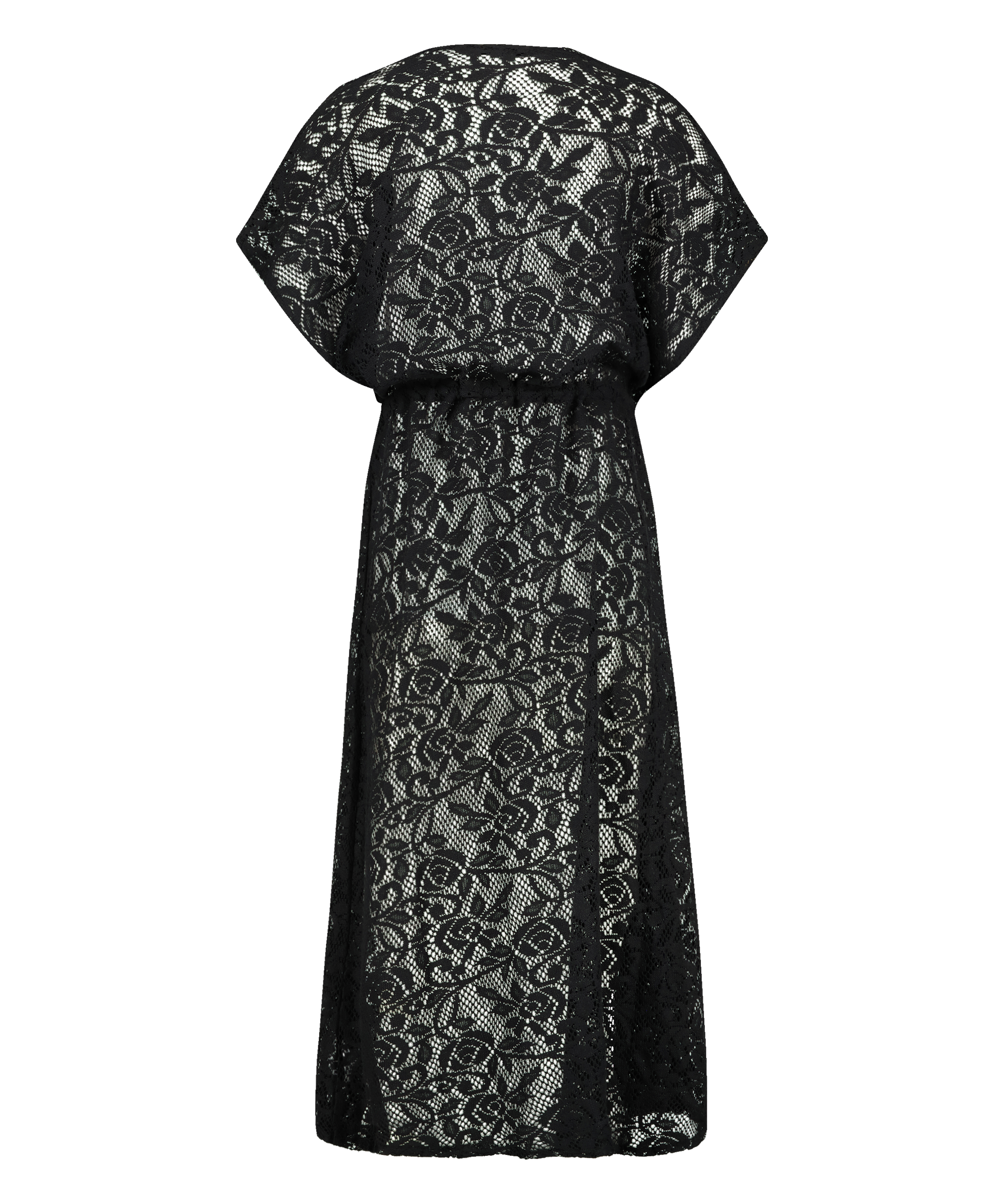 Lace Long Tunic, Svart, main