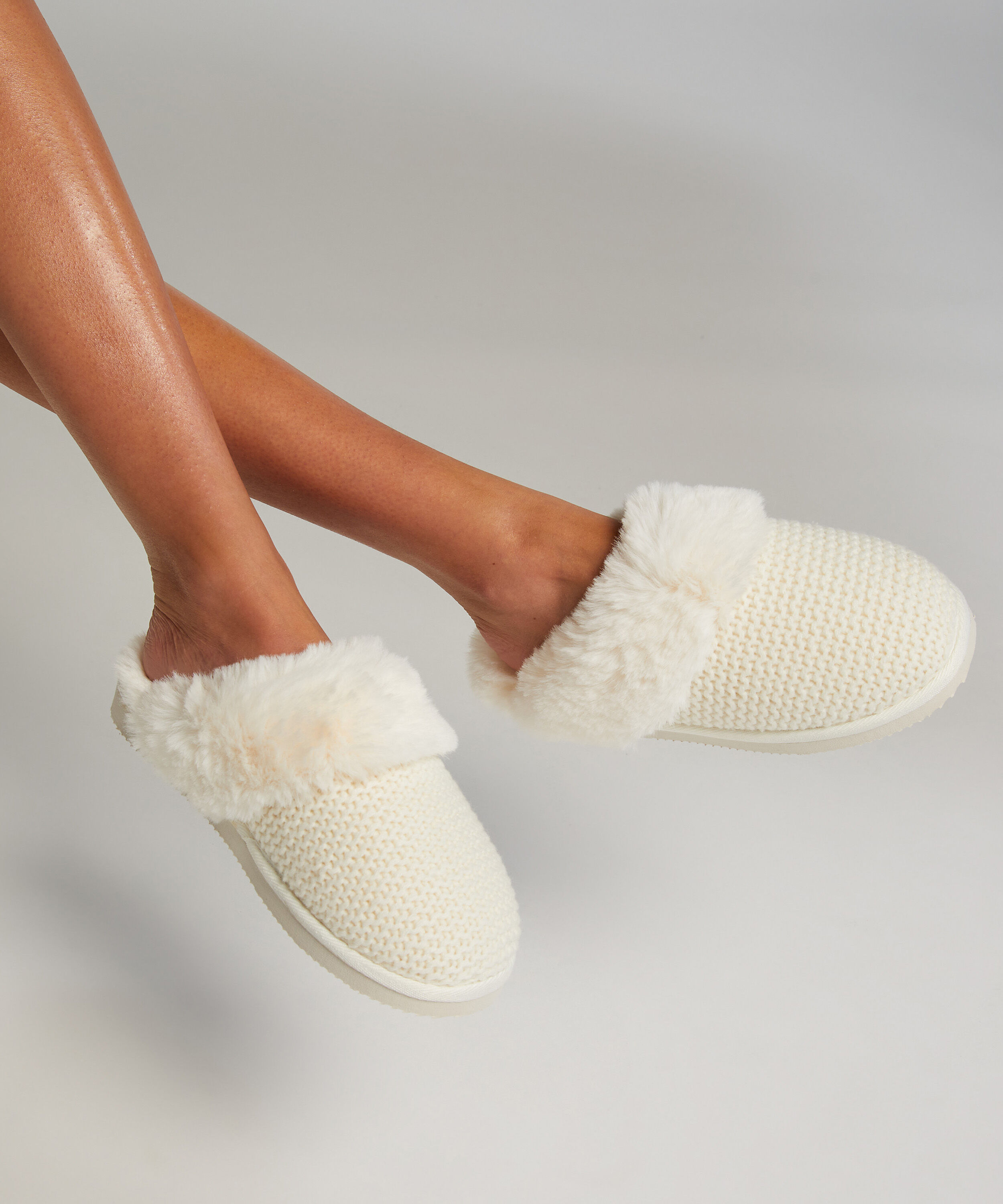 Teddy Mule Slipper, Vit