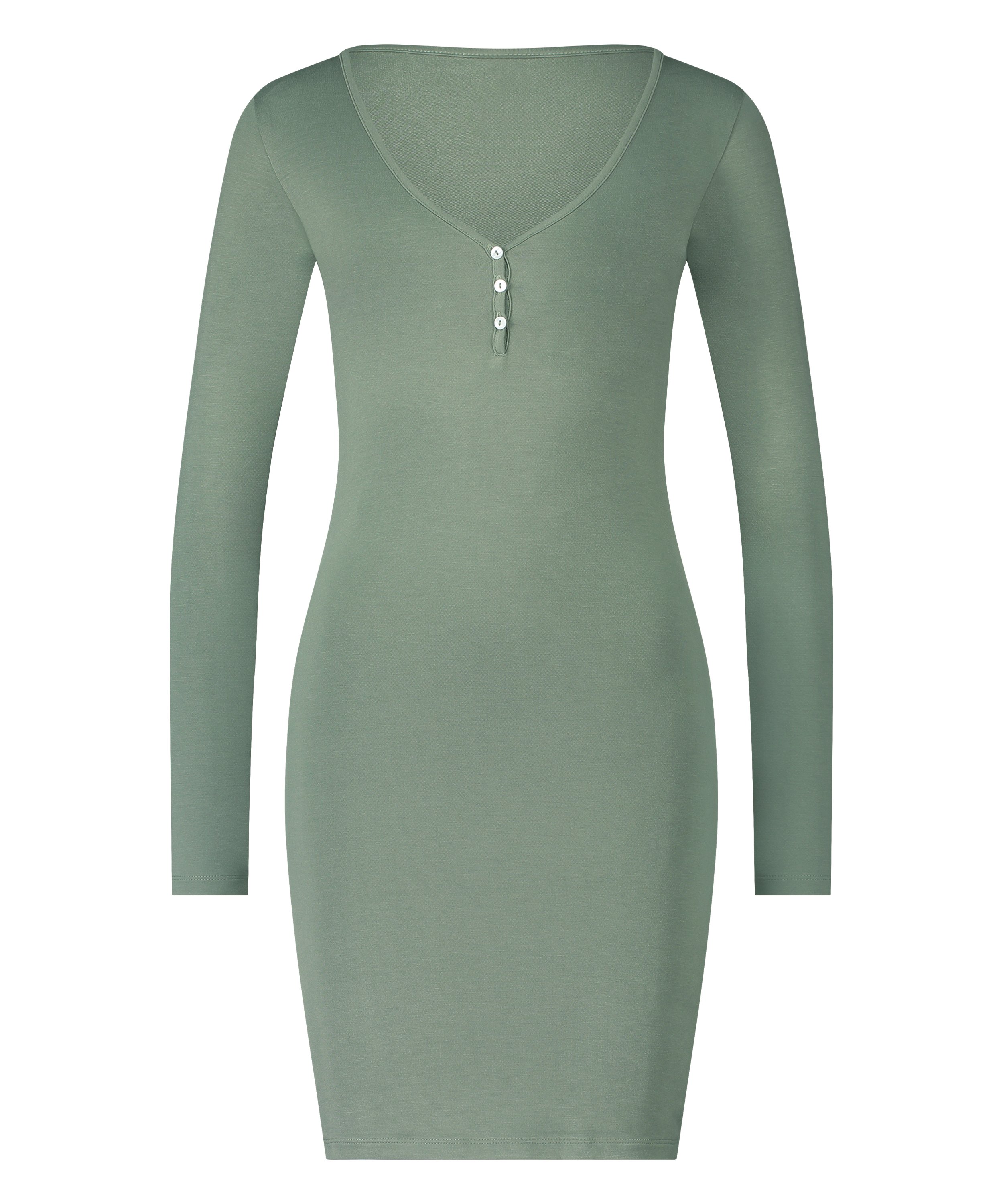 Nattskjorta Henley, gr&ouml;n, main