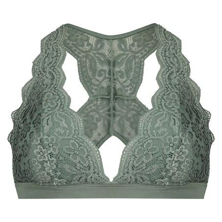 Halter-racerback bralette, Grön