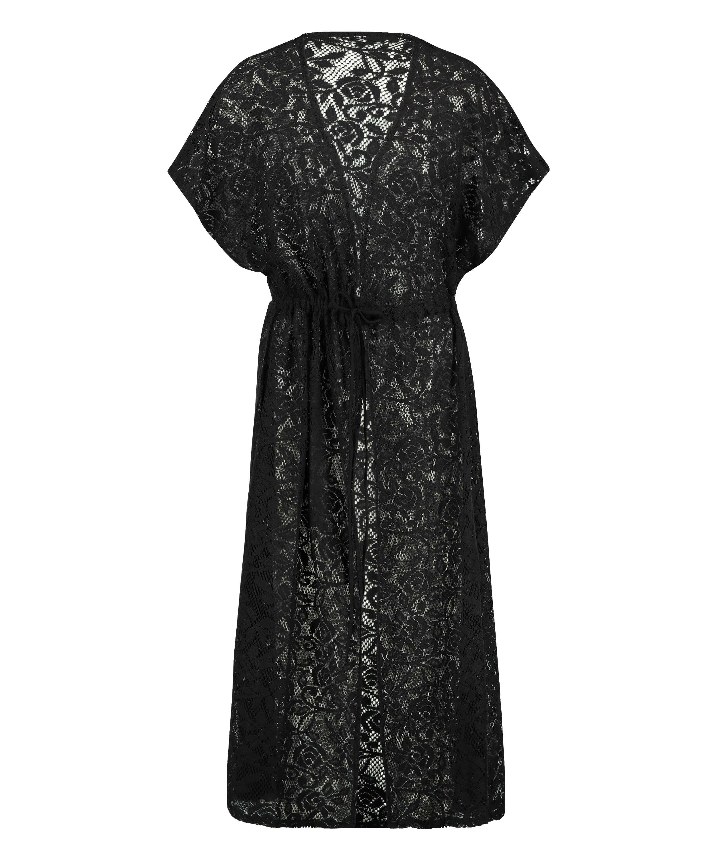 Lace Long Tunic, Svart, main