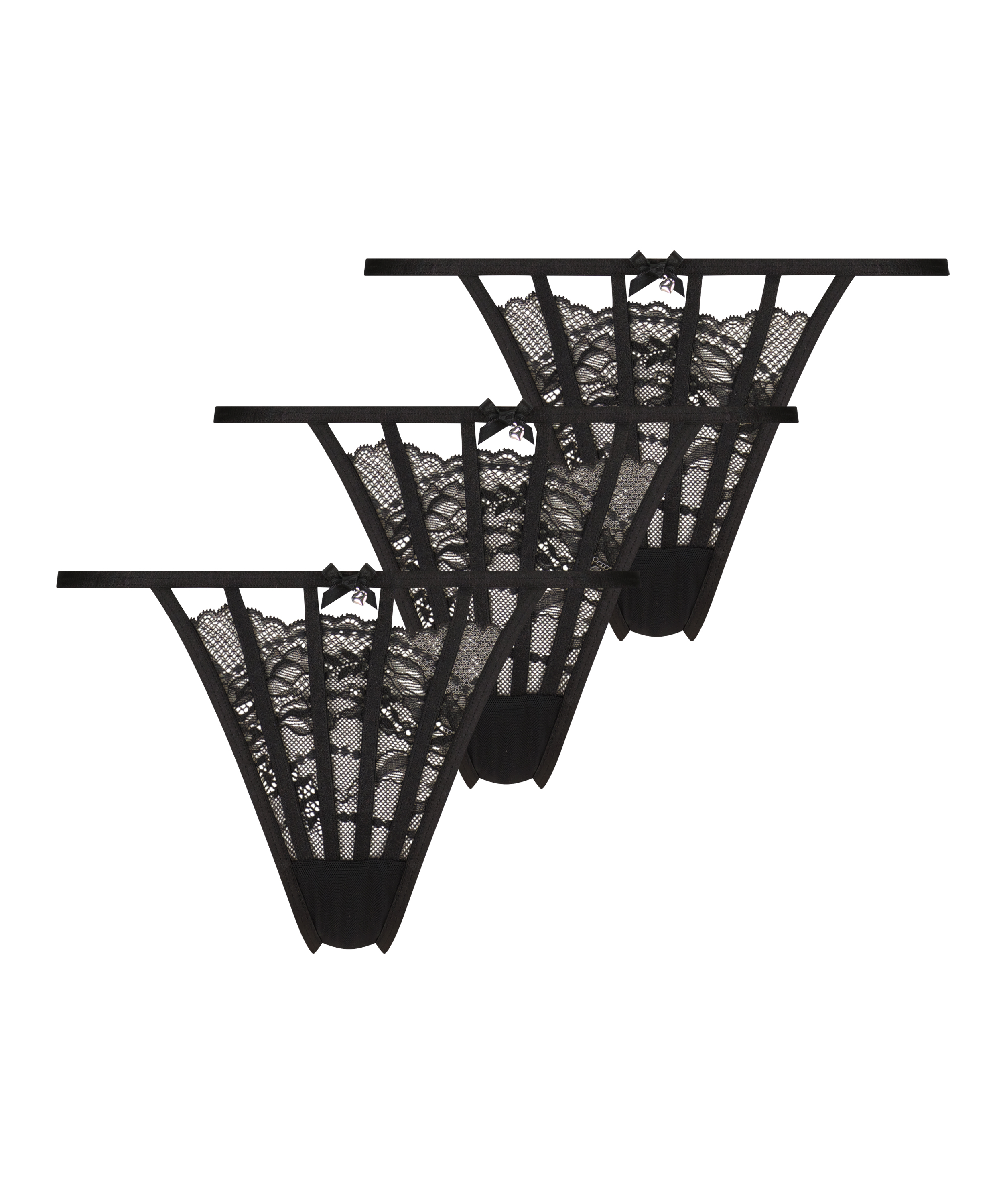 3-pack stringtrosa Maxime, Svart, main